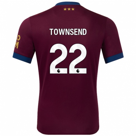 Kandiny Bambino Maglia Conor Townsend #22 Marrone Kit Gara Away 2024/25 Maglietta