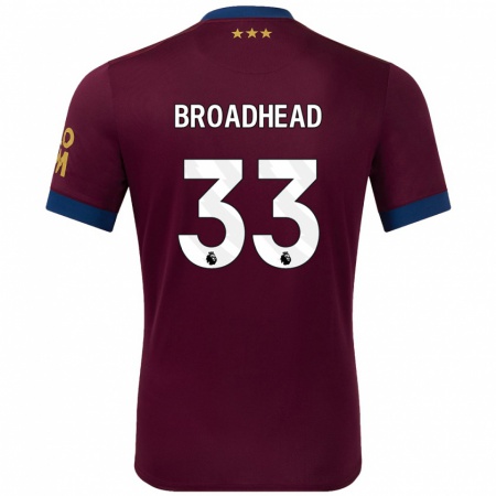 Kandiny Kinderen Nathan Broadhead #33 Bruin Uitshirt Uittenue 2024/25 T-Shirt