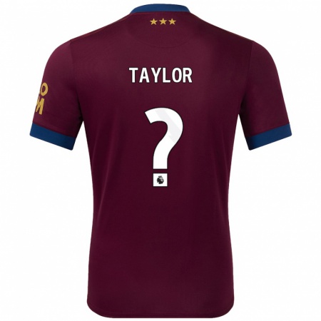 Kandiny Bambino Maglia Tom Taylor #0 Marrone Kit Gara Away 2024/25 Maglietta