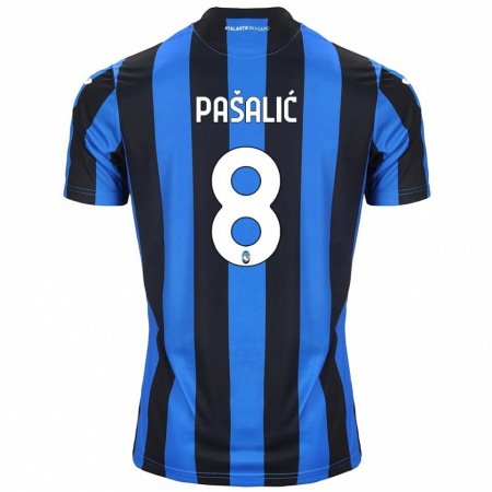 Kandiny Heren Mario Pasalic #8 Blauw Zwart Thuisshirt Thuistenue 2024/25 T-Shirt