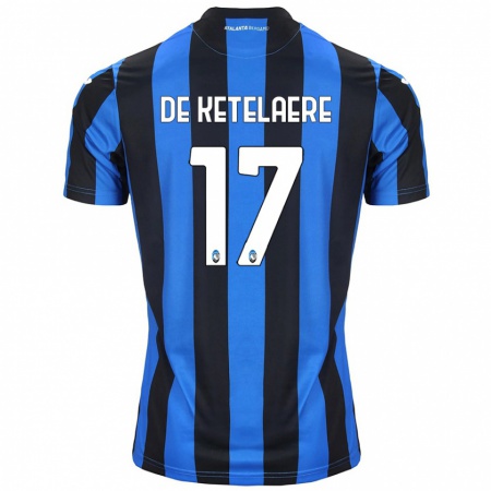 Kandiny Heren Charles De Ketelaere #17 Blauw Zwart Thuisshirt Thuistenue 2024/25 T-Shirt