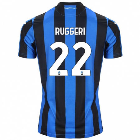 Kandiny Heren Matteo Ruggeri #22 Blauw Zwart Thuisshirt Thuistenue 2024/25 T-Shirt