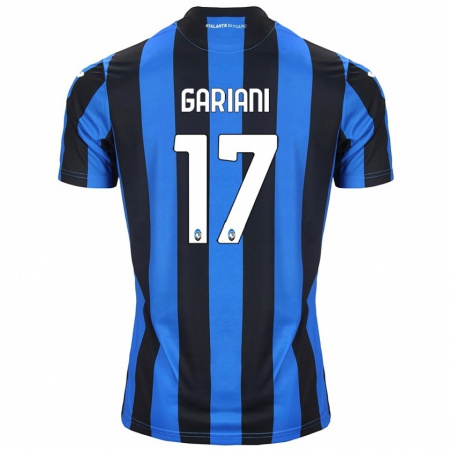 Kandiny Heren Niccolò Gariani #17 Blauw Zwart Thuisshirt Thuistenue 2024/25 T-Shirt