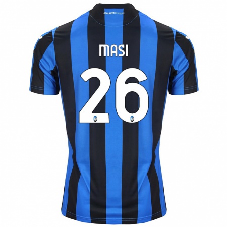 Kandiny Heren Alberto Masi #26 Blauw Zwart Thuisshirt Thuistenue 2024/25 T-Shirt