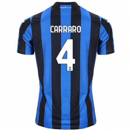 Kandiny Heren Marco Carraro #4 Blauw Zwart Thuisshirt Thuistenue 2024/25 T-Shirt