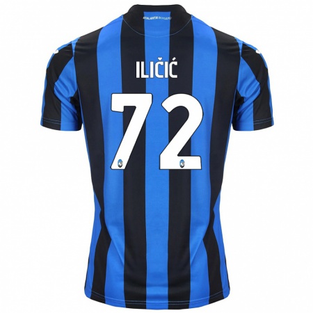 Kandiny Heren Josip Ilicic #72 Blauw Zwart Thuisshirt Thuistenue 2024/25 T-Shirt