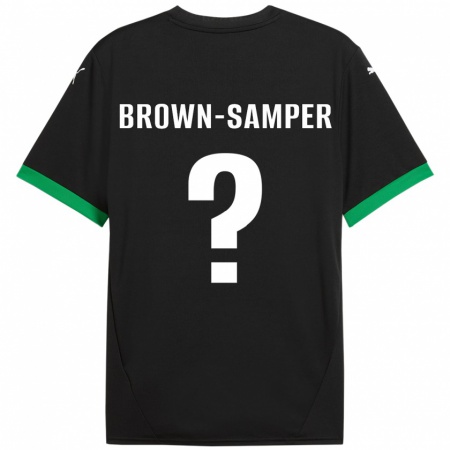 Kandiny Heren Isaac Brown-Samper #0 Zwart Donkergroen Thuisshirt Thuistenue 2024/25 T-Shirt