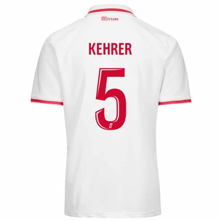 Kandiny Heren Thilo Kehrer #5 Wit Rood Thuisshirt Thuistenue 2024/25 T-Shirt