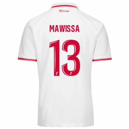 Kandiny Heren Christian Mawissa #13 Wit Rood Thuisshirt Thuistenue 2024/25 T-Shirt