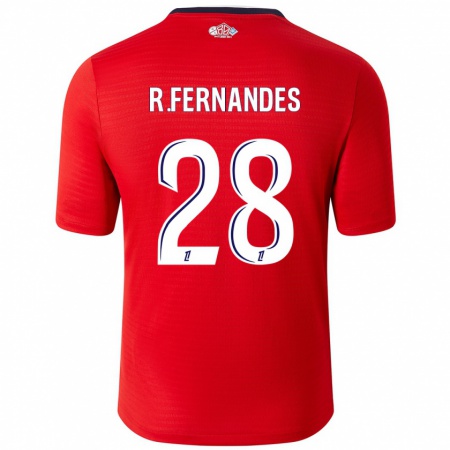 Kandiny Heren Rafael Fernandes #28 Rood Wit Thuisshirt Thuistenue 2024/25 T-Shirt