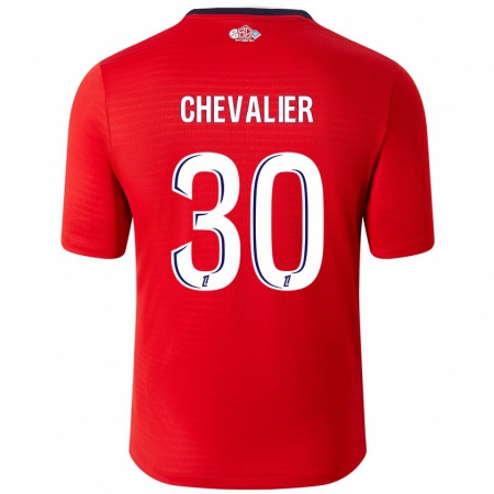 Kandiny Heren Lucas Chevalier #30 Rood Wit Thuisshirt Thuistenue 2024/25 T-Shirt