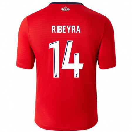 Kandiny Heren Anaïs Ribeyra #14 Rood Wit Thuisshirt Thuistenue 2024/25 T-Shirt