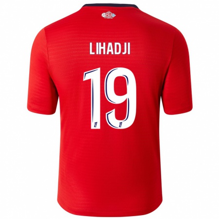 Kandiny Heren Isaac Lihadji #19 Rood Wit Thuisshirt Thuistenue 2024/25 T-Shirt