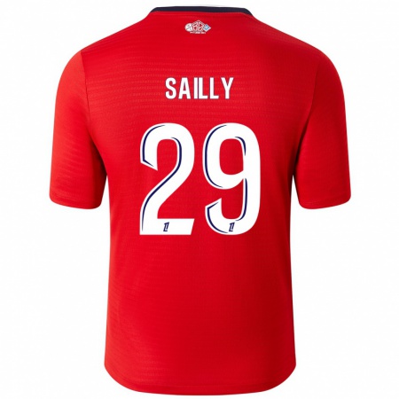 Kandiny Heren Charlotte Sailly #29 Rood Wit Thuisshirt Thuistenue 2024/25 T-Shirt