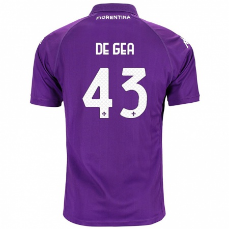 Kandiny Heren David De Gea #43 Paars Thuisshirt Thuistenue 2024/25 T-Shirt