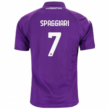 Kandiny Heren Riccardo Spaggiari #7 Paars Thuisshirt Thuistenue 2024/25 T-Shirt