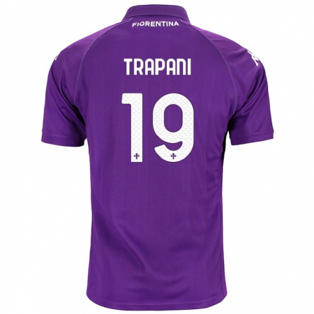 Kandiny Heren Niccolò Trapani #19 Paars Thuisshirt Thuistenue 2024/25 T-Shirt