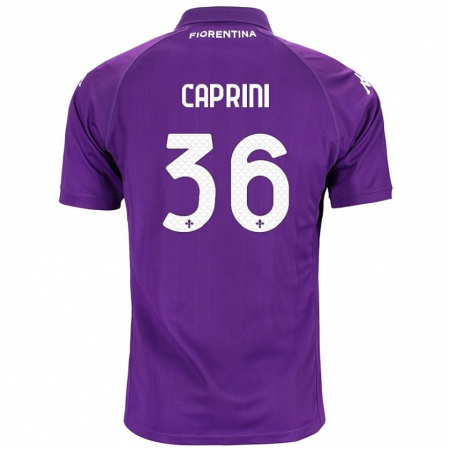 Kandiny Heren Maat Daniel Caprini #36 Paars Thuisshirt Thuistenue 2024/25 T-Shirt