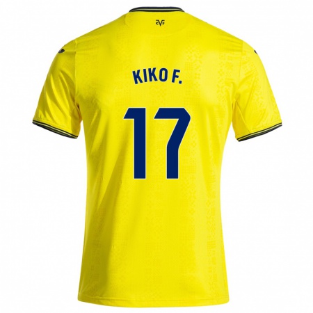 Kandiny Heren Kiko Femenía #17 Geel Zwart Thuisshirt Thuistenue 2024/25 T-Shirt