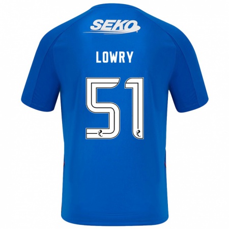 Kandiny Heren Alex Lowry #51 Donkerblauw Thuisshirt Thuistenue 2024/25 T-Shirt