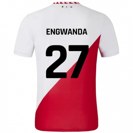 Kandiny Heren Alonzo Engwanda #27 Wit Rood Thuisshirt Thuistenue 2024/25 T-Shirt