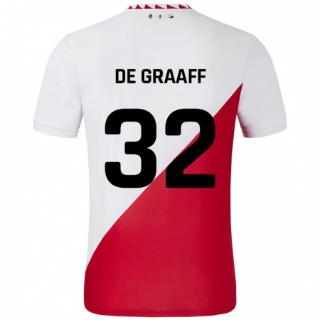 Kandiny Heren Tom De Graaff #32 Wit Rood Thuisshirt Thuistenue 2024/25 T-Shirt