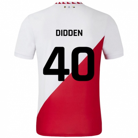 Kandiny Heren Matisse Didden #40 Wit Rood Thuisshirt Thuistenue 2024/25 T-Shirt