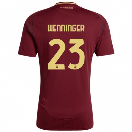 Kandiny Heren Carina Wenninger #23 Rood Bruin Goud Thuisshirt Thuistenue 2024/25 T-Shirt