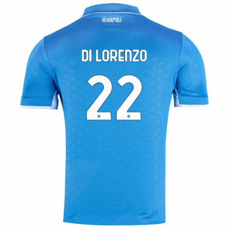 Kandiny Heren Giovanni Di Lorenzo #22 Hemelsblauw Thuisshirt Thuistenue 2024/25 T-Shirt