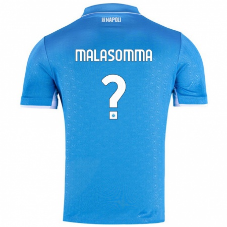 Kandiny Heren Matteo Malasomma #0 Hemelsblauw Thuisshirt Thuistenue 2024/25 T-Shirt