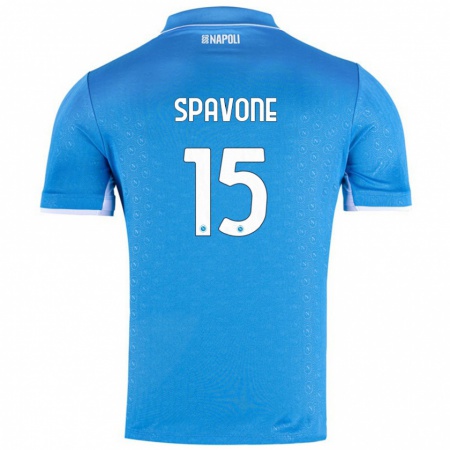 Kandiny Heren Alessandro Spavone #15 Hemelsblauw Thuisshirt Thuistenue 2024/25 T-Shirt