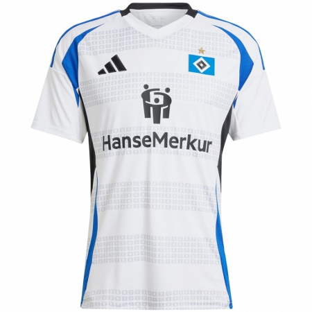 Kandiny Heren Almin Suljevic #4 Wit Blauw Thuisshirt Thuistenue 2024/25 T-Shirt