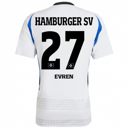 Kandiny Heren Batuhan Evren #27 Wit Blauw Thuisshirt Thuistenue 2024/25 T-Shirt