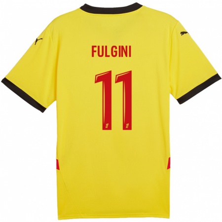 Kandiny Uomo Maglia Angelo Fulgini #11 Giallo Rosso Kit Gara Home 2024/25 Maglietta