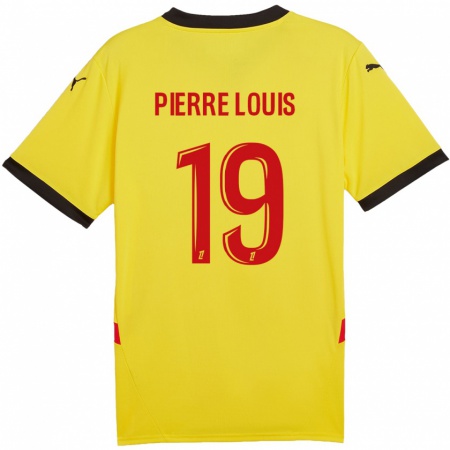 Kandiny Uomo Maglia Dayana Pierre-Louis #19 Giallo Rosso Kit Gara Home 2024/25 Maglietta