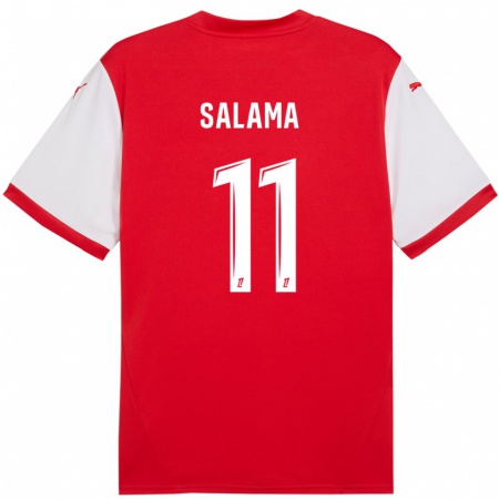 Kandiny Heren Amine Salama #11 Rood Wit Thuisshirt Thuistenue 2024/25 T-Shirt