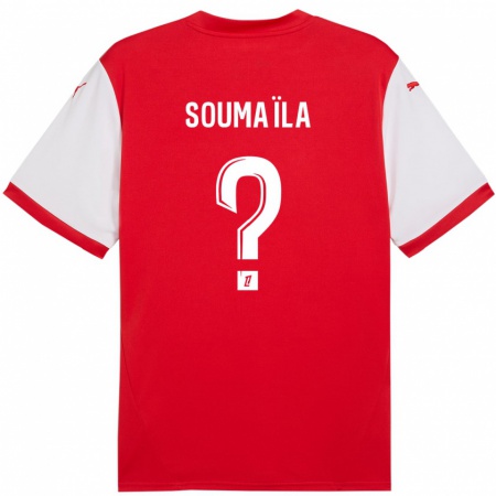 Kandiny Heren Soumaïla Sylla #0 Rood Wit Thuisshirt Thuistenue 2024/25 T-Shirt