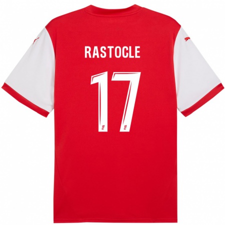 Kandiny Heren Jade Rastocle #17 Rood Wit Thuisshirt Thuistenue 2024/25 T-Shirt