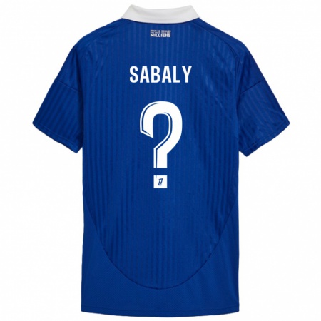 Kandiny Heren Idrissa Sabaly #0 Blauw Wit Thuisshirt Thuistenue 2024/25 T-Shirt België