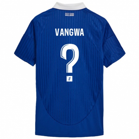 Kandiny Heren Jilva Vangwa #0 Blauw Wit Thuisshirt Thuistenue 2024/25 T-Shirt