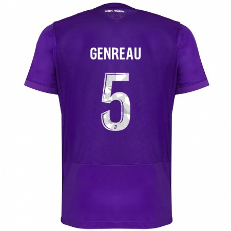 Kandiny Heren Denis Genreau #5 Paars Wit Thuisshirt Thuistenue 2024/25 T-Shirt