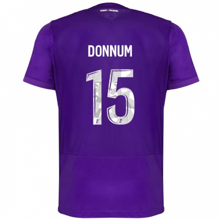 Kandiny Heren Aron Dønnum #15 Paars Wit Thuisshirt Thuistenue 2024/25 T-Shirt