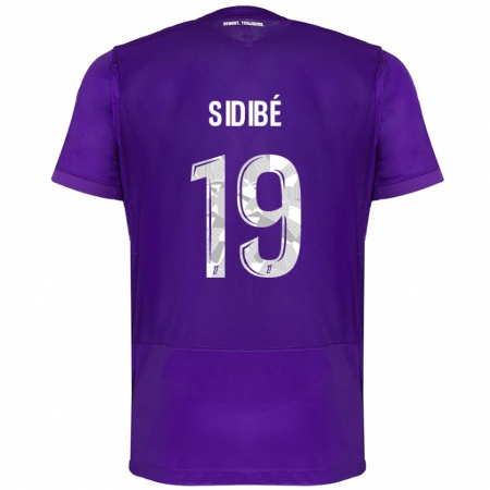 Kandiny Herren Djibril Sidibé #19 Violett Weiß Heimtrikot Trikot 2024/25 T-Shirt Österreich