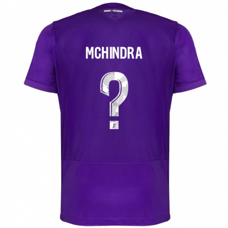 Kandiny Heren Naime Said Mchindra #0 Paars Wit Thuisshirt Thuistenue 2024/25 T-Shirt