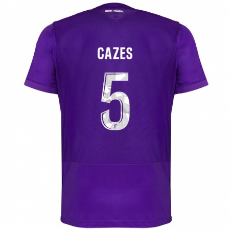 Kandiny Heren Manon Cazes #5 Paars Wit Thuisshirt Thuistenue 2024/25 T-Shirt