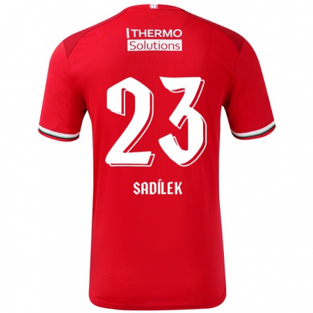 Kandiny Heren Michal Sadílek #23 Rood Wit Thuisshirt Thuistenue 2024/25 T-Shirt