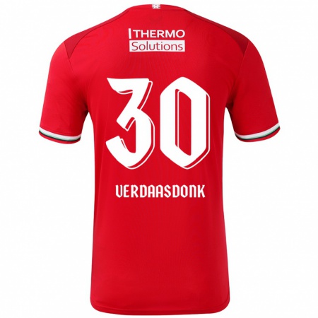 Kandiny Heren Suus Verdaasdonk #30 Rood Wit Thuisshirt Thuistenue 2024/25 T-Shirt