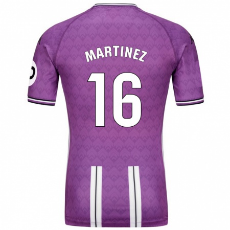 Kandiny Uomo Maglia Jesús Martínez #16 Viola Bianco Kit Gara Home 2024/25 Maglietta