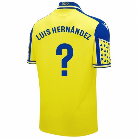 Kandiny Heren Luis Hernández #0 Geel Blauw Thuisshirt Thuistenue 2024/25 T-Shirt