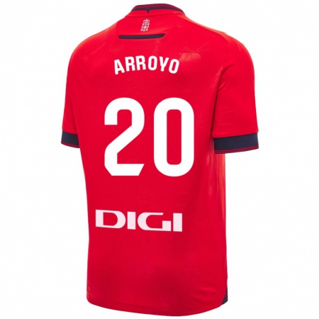 Kandiny Heren Roberto Arroyo #20 Rood Wit Thuisshirt Thuistenue 2024/25 T-Shirt